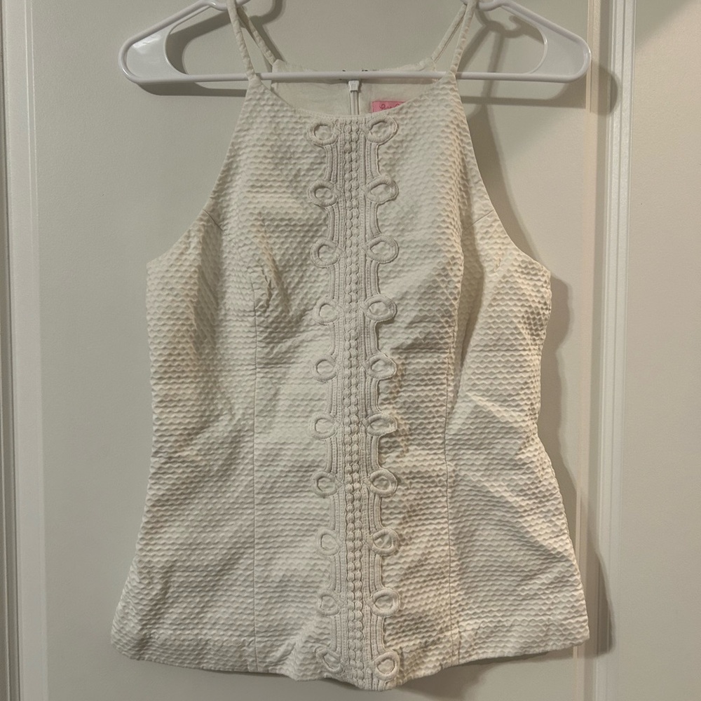 Lily Pulitzer white top Size 8